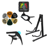 BBT Essential Acoustic / Electric Guitar Bundle - Stand - Capo - Tuner - Picks