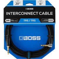 Boss BCC-20-TRA TRS  TO Right Angle  TRS Footswitch Cable - 20ft -6M