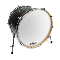 Evans EQ3 Resonant Smooth White Bass Drum Head, 24 Inch