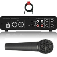 Behringer U-PHORIA UMC204HD USB 2.0 Audio Recording Interface + XM8500 Mic & xlr