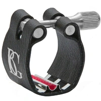 BG Ligature and Cap Bb Clarinet Revelation Silver Plated  support Red  Sling