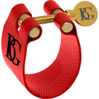 BG LFT9 Ligature with Cap for Tenor Saxophone - Flex Fabric Red Made in France