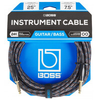 Boss BIC-25 Straight 1/4" to Same   Instrument Cable 25ft  - 7.5M