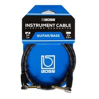 Boss BIC3AA Right-Angle 1/4" to Same Patch/Pedal Instrument Cable 3ft
