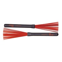 Vic Firth Jazz Rake Brushes (pair) Red Plastic