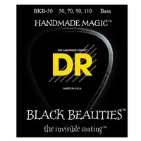 DR Strings BLACK BEAUTIES BKB-50 Coated 4-String Bass Strings Heavy (50-110)  