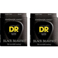 2 sets DR BKB5-40 K3 Black Beauties 5-String Electric Bass Strings (40-120)