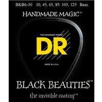  DR Strings BKB6-30 Black Beauties Coated 6-String Medium Bass Strings 30-125