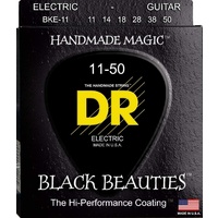 DR Strings Black Beauties medium Long Life Electric Guitar Strings DRS-BKE-11-50