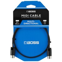Boss BMIDIPB1 Multi Directional 5-pin MIDI Cable - 1ft / 30cm