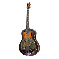 Bourbon Street Resonator Guitar Single Cone Wood Body c/w Case
