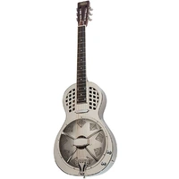 Bourbon Street P1C-N Parlour Style Resonator Guitar w/ Pickup & Case