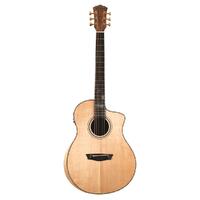 Washburn BTSC56SCE-D-U Bella Tono 'Allure' Acoustic Electric Guitar Studio, Natural w/ Cutaway & EQ