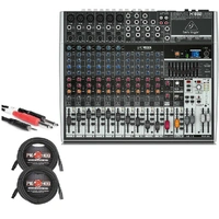 Behringer Xenyx X1832USB 18-Input USB Mixer with XLR and Stereo Breakout Cables