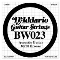 D'Addario BW023 Bronze Wound Acoustic Guitar Single String .023