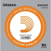 D'Addario BW029 Bronze Wound Acoustic Guitar Single String, .029
