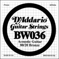 D'Addario BW036 Bronze Wound Acoustic Guitar Single String .036