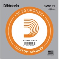 D'Addario BW059 Bronze Wound Acoustic Guitar Single String .059