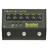 Tech 21 SansAmp Programmable 3 channel  Bass Driver DI Guitar Effects Pedal