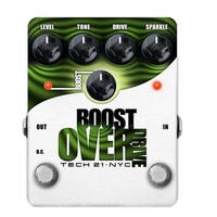 Tech 21 Boost Overdrive Analog Overdrive Guitar Effects Pedal 