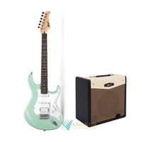 Cort G110 Electric Guitar Carribean Green c/w Cort CM15R 15W Guitar Amp