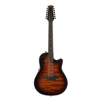 Ovation ExoticWoods Custom Elite 12-string Acoustic / Electric Guitar With Case