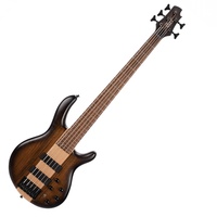 Cort C5 Plus OVMH ABB 5-String Bass - Antique Brown Burst