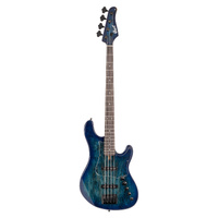 Cort GB-Fusion 5 String Electric Bass Guitar - Blue Burst W/ Grey Bag