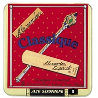 Alexander Reeds Classique Alto Saxophone Reeds  Strength 3 Tin of 5 Reeds
