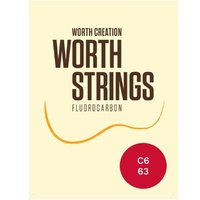 Worth Ukulele Strings Clear Fluoro-Carbon 6 - string Tenor Uke Set 63 inch