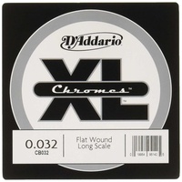 D'Addario CB032 XL Chromes Bass Guitar Single String, .032 - CB032 Long Scale