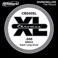 D'Addario CB040 Chromes Bass Guitar Single String, Super Long Scale .040