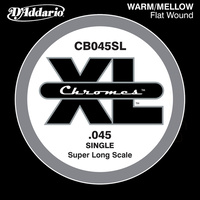 D'Addario CB045SL Chromes Bass Guitar Single String, Super Long Scale .045