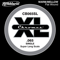 D'Addario CB065SL Chromes Bass Guitar Single String, Super Long Scale .065