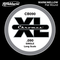 D'Addario CB090 Chromes Bass Guitar Single String, Long Scale .090
