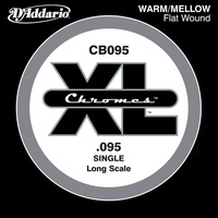 D'Addario CB095 Chromes Bass Guitar Single String, Long Scale .095
