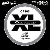 D'Addario CB105 Chromes Bass Guitar Single String, Long Scale .105
