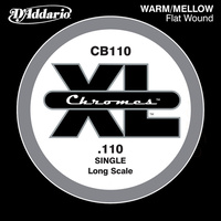 D'Addario CB110 Chromes Bass Guitar Single String, Long Scale .110