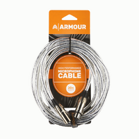 Armour CCP20S XLR - XLR Microphone Cable 20 Foot - Transparent Silver