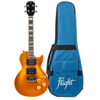 Flight Centurion GT Solid Body Electric Tenor Ukulele - Gold Top