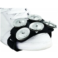 Meinl Percussion CFT5-BK Cajon Foot Tambourine with Steel Jingles, Black