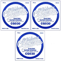 D'Addario CG030 Flat Wound Electric Guitar Single String .030 x 3 single strings