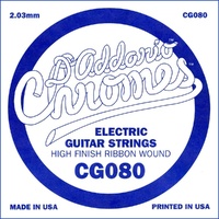 D'Addario CG080 Flat Wound Electric Guitar Single String .080