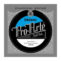 D'Addario CNH-3T Pro-Arte Clear Nylon Classical Guitar Half Set, Hard Tension