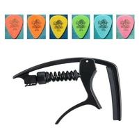 Planet Waves NS Tri-Action Capo Acoustic / Electric Guitar + Dunlop Tortex Picks