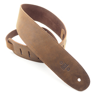 DSL CP25 Premium Suede 2.5" Guitar Strap - Brown