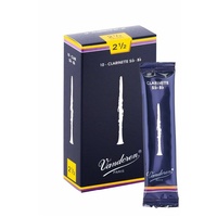 Vandoren CR1025 Bb Clarinet Traditional Reeds Strength 2 1/2 -  Box of 10