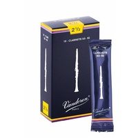 Vandoren CR1025 Bb Clarinet Traditional Reeds Strength 2 1/2 - Box of 10