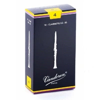 Vandoren Traditional Bb Clarinet Reeds Strength 4 Box of 10 reeds CR104