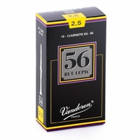 Vandoren 56 Rue Lepic Bb Clarinet Reeds Strength 2.5 , Box of 10 Reeds